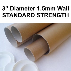 3" (76mm) Diameter Postal Tubes